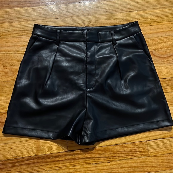 7 For All Mankind Pants - NWT 7 for all Mankind Faux Leather Shorts